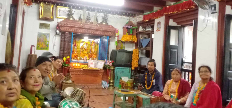 भक्तपुरको नासमनामा संगीतमय भजन