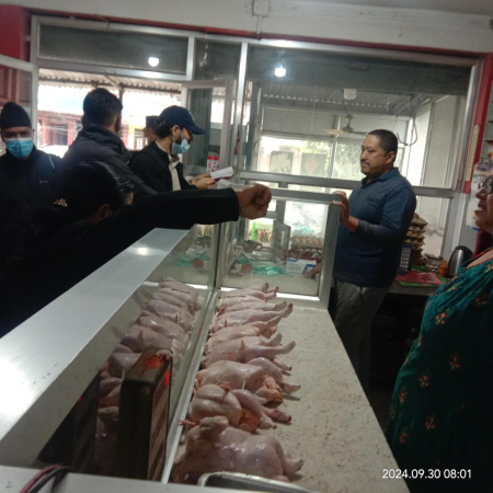 सल्लाघारीमा मासु पसल अनुगमन