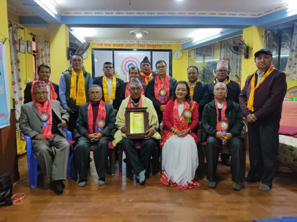 बौद्ध विद्वान कृष्णकुमार प्रजापतिलाइ सम्मान 