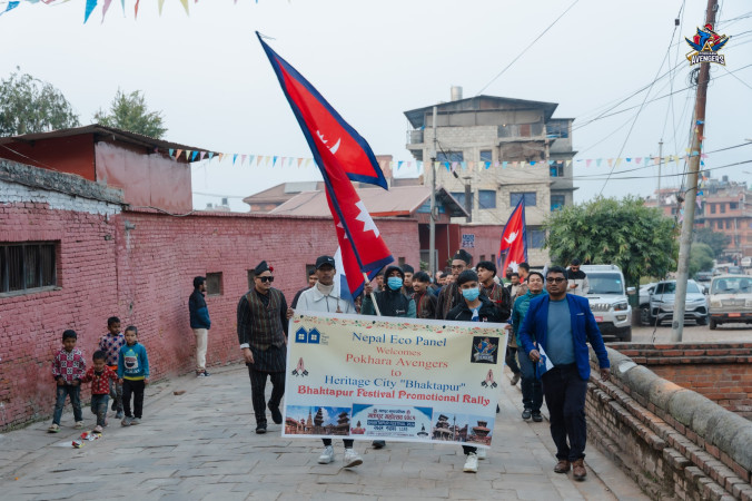 Pokhara Avengers Visit Bhaktapur to Promote Bhaktapur Festival 2081