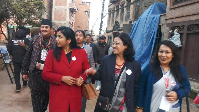 काठमाडौकी उपमेयर सुनिता डंगोल भक्तपुर महोत्सवमा