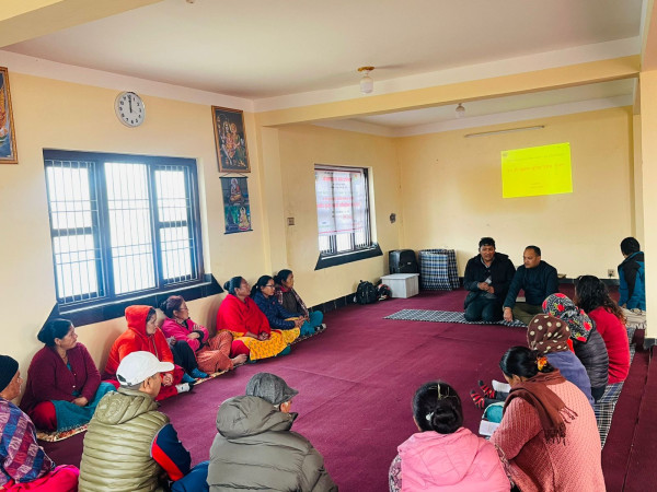 भूकम्प सुरक्षा दिवसको अवसरमा चाँगुमा समुदायमा भूकम्पीय सुरक्षा सम्बन्धि अभिमुखीकरण 