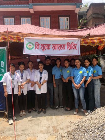 भेलुखेल ५ भक्तपुरमा बृहत निःशुल्क स्वास्थ्य शिविर